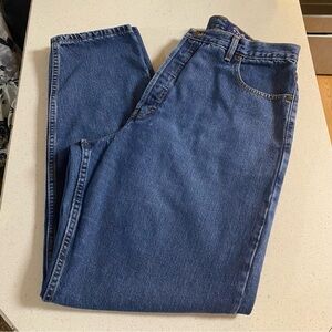 Vintage 90’s Eddie Bauer Button fly tapered mom jeans classic fit long